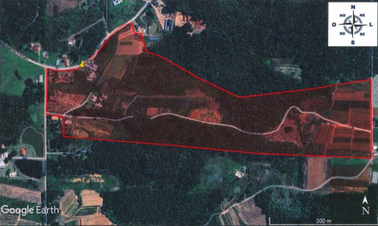 FRAÇÃO IDEAL DE 23.969,86m² DENTRO DE UMA AREA MAIOR DE 203.122,31m² EM CAPELA DE SANTANA/RS