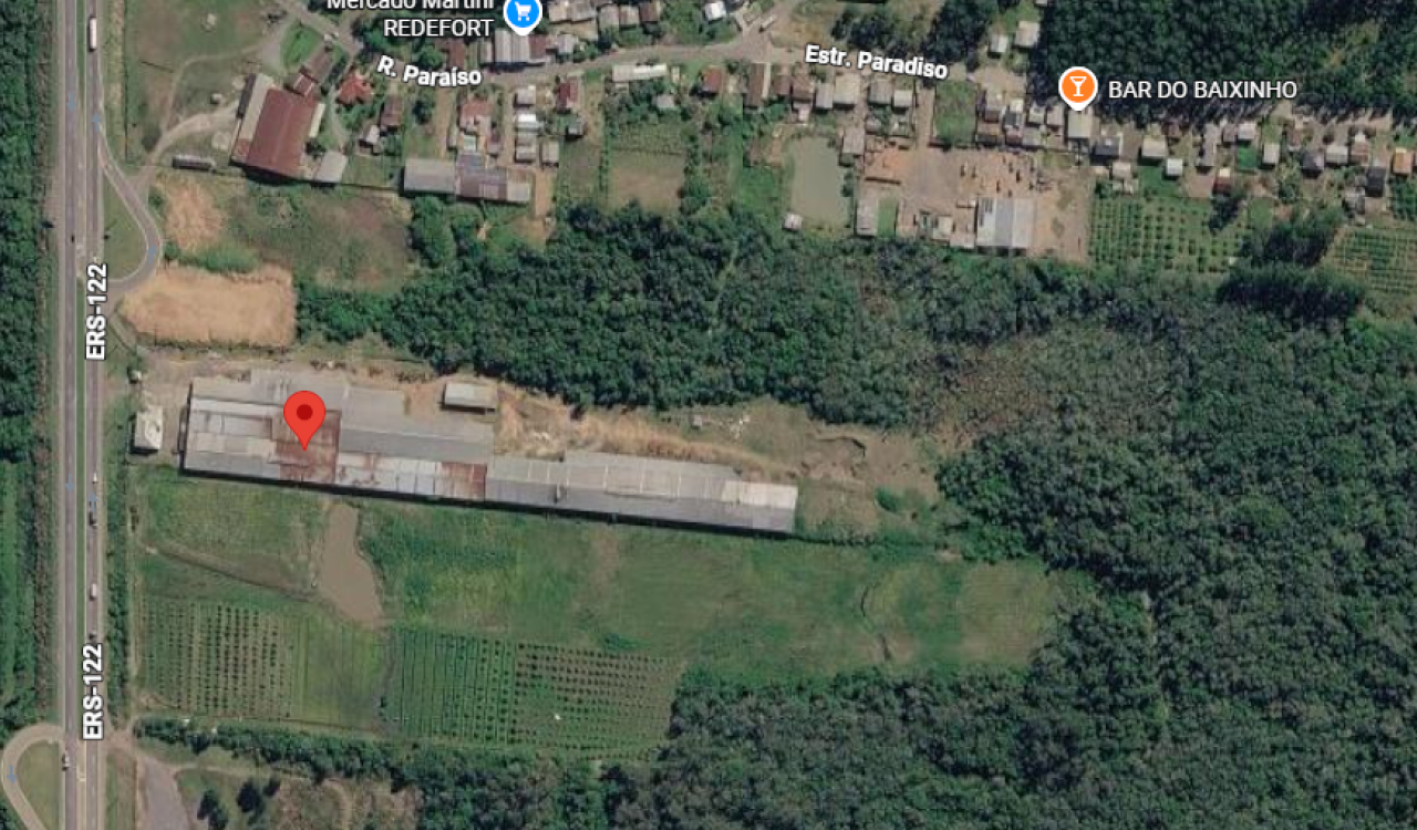 TERRENO COM 6.1 HECTARES, 4 GALPÕES INDUSTRIAIS E UMA CASA NÃO AVERBADOS EM BOM PRINCÍPIO/RS